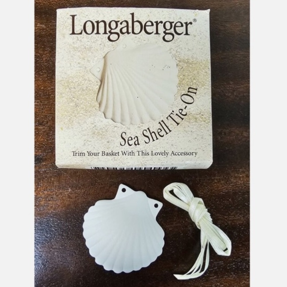 Longaberger Sea Shell Basket Tie On • NWT • New In Box